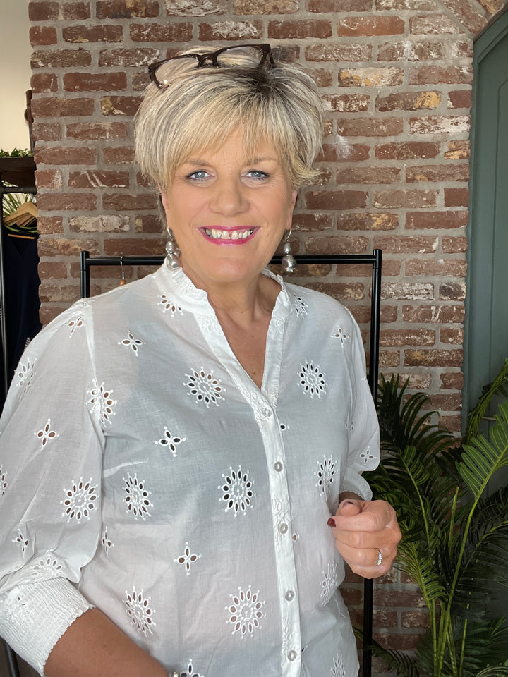 Nümph Embroidery Blouse In Bright White