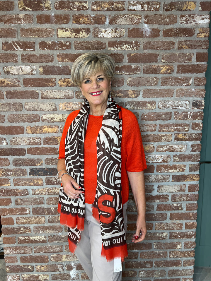 Oui Pure Linen Pullover In Pinciana