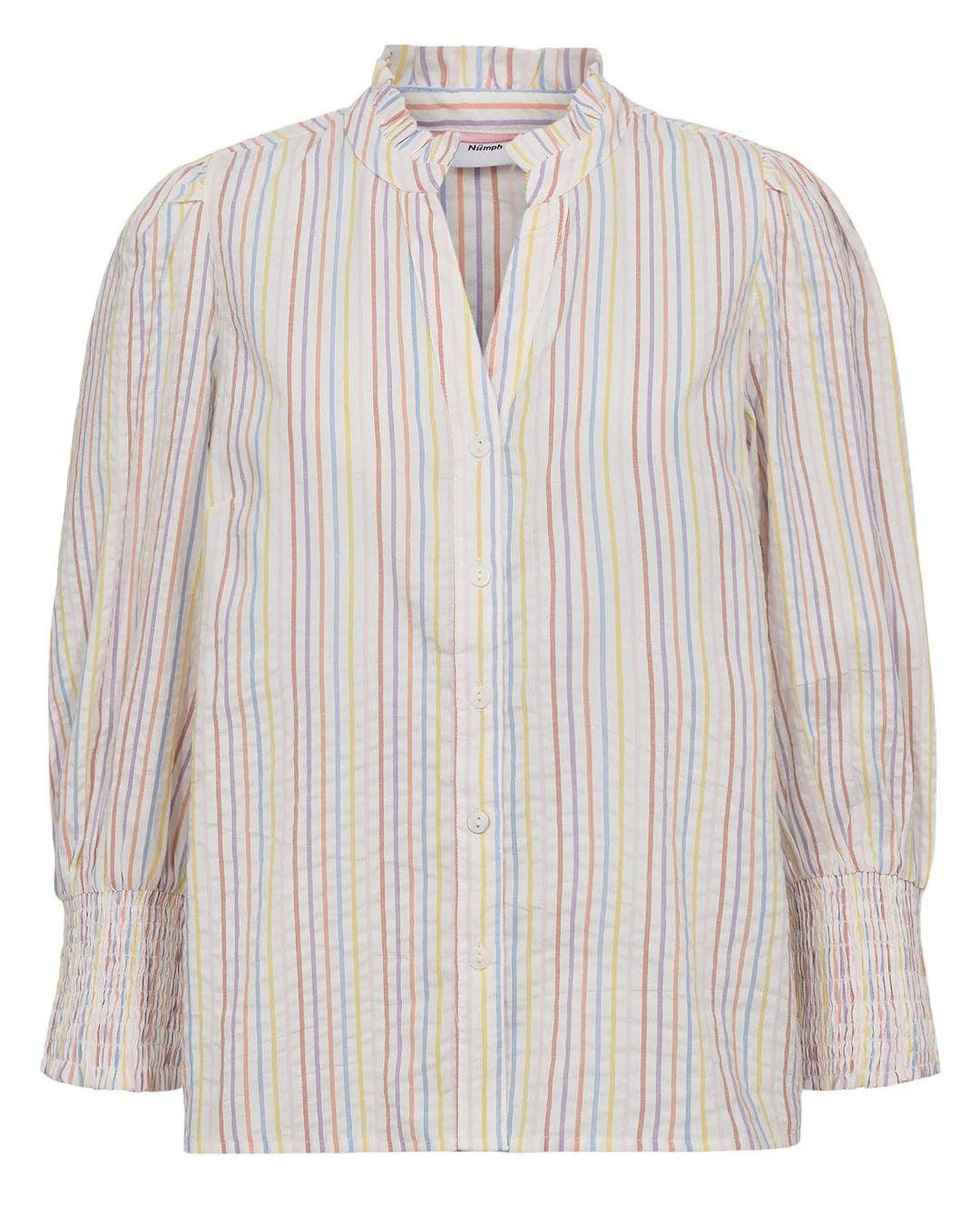 Nümph Nutashia Striped Blouse In Popcorn