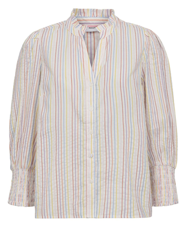 Nümph Nutashia Striped Blouse In Popcorn