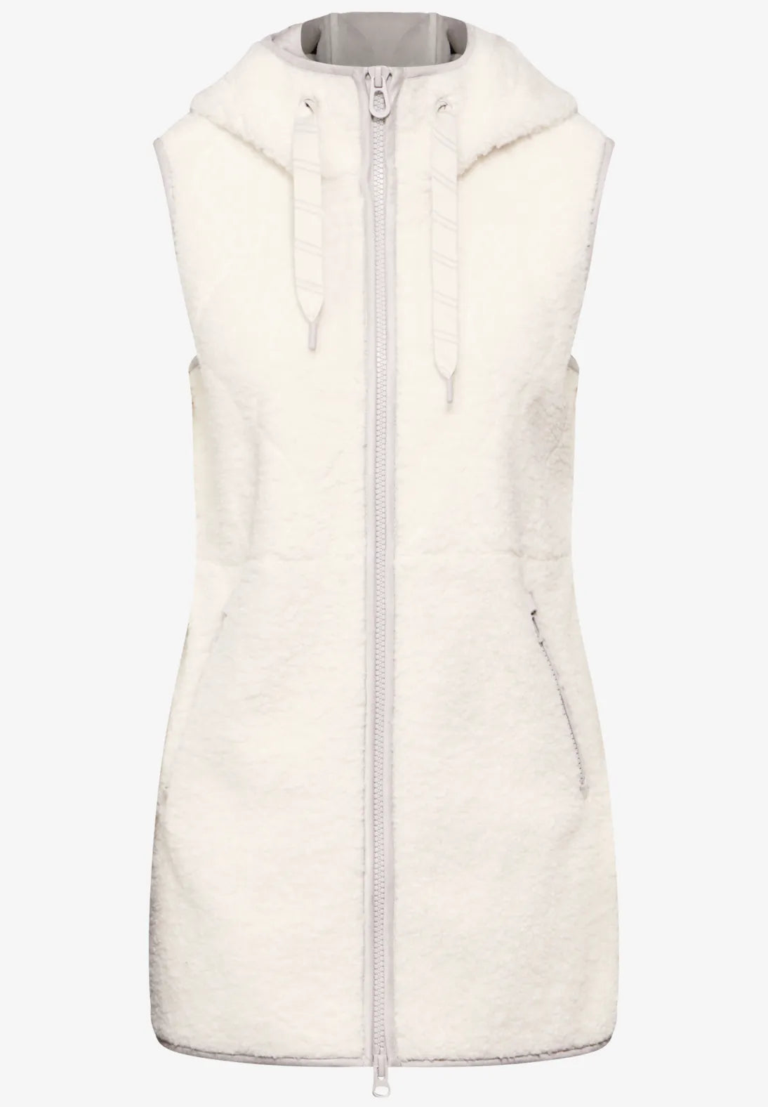 Cecil Teddy Waistcoat In Birch white