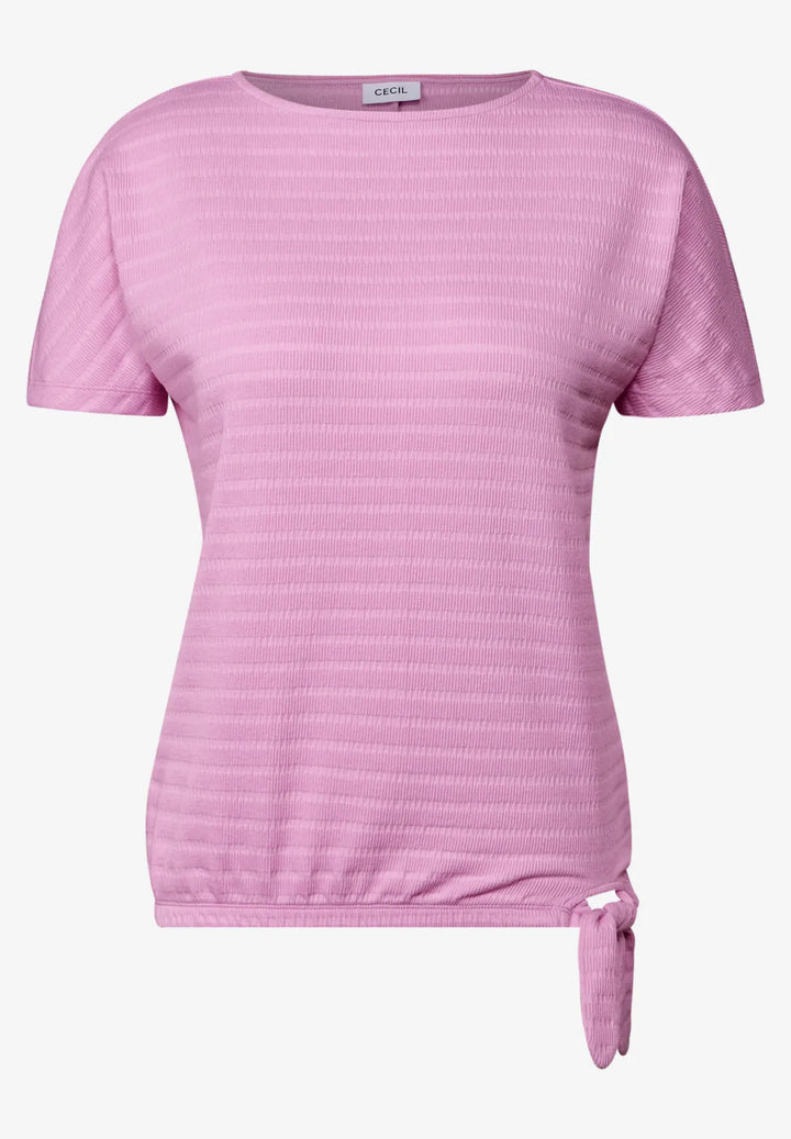 Cecil Smok Optic T-shirt In Cherry Blossom