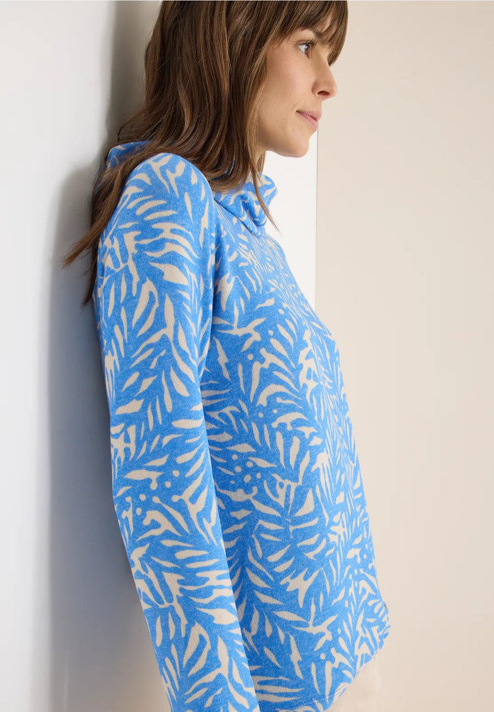 Cecil Two Tone Sweatshirt In Fountain Blue