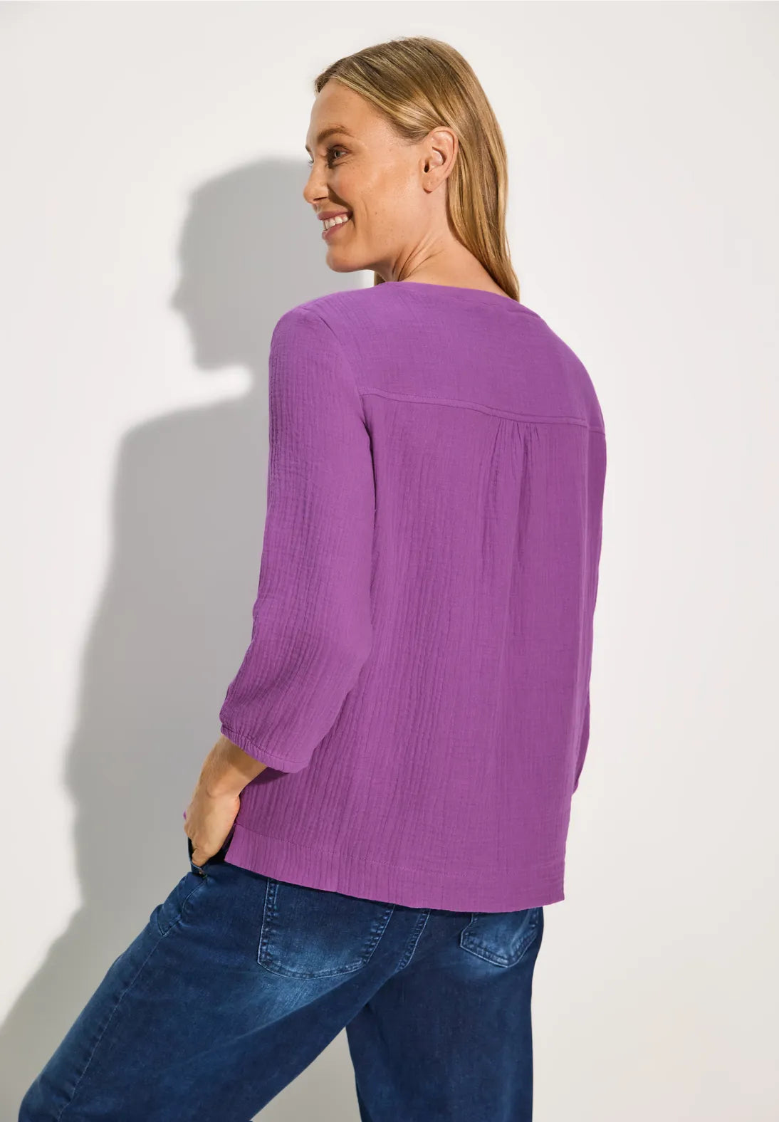 Cecil Musselin Blouse In Iced Violet