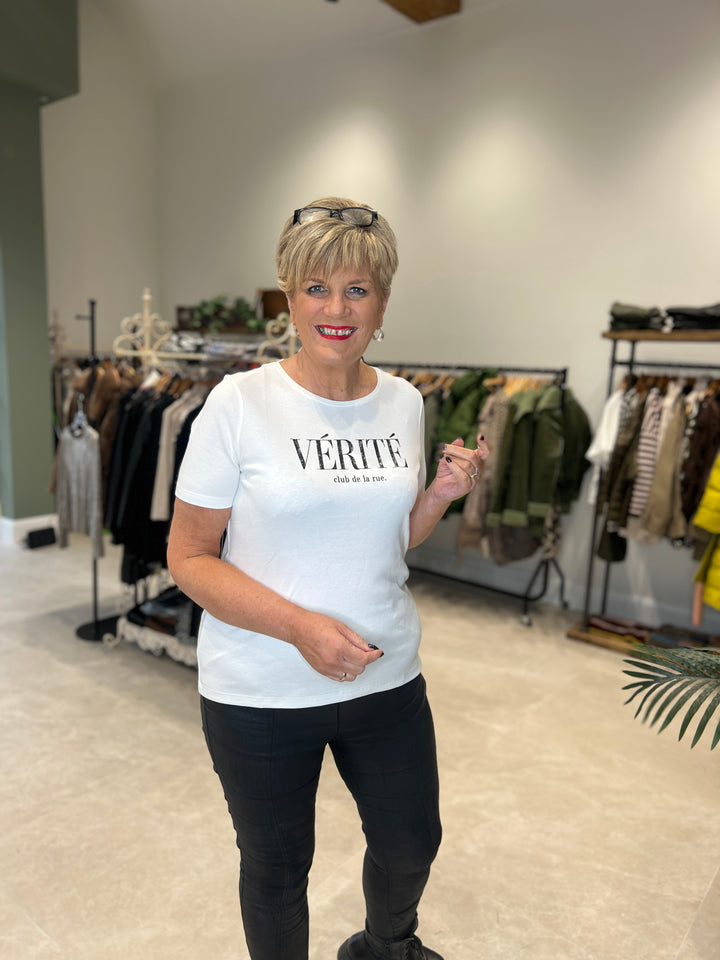 Street One Wording T-shirt In Off white