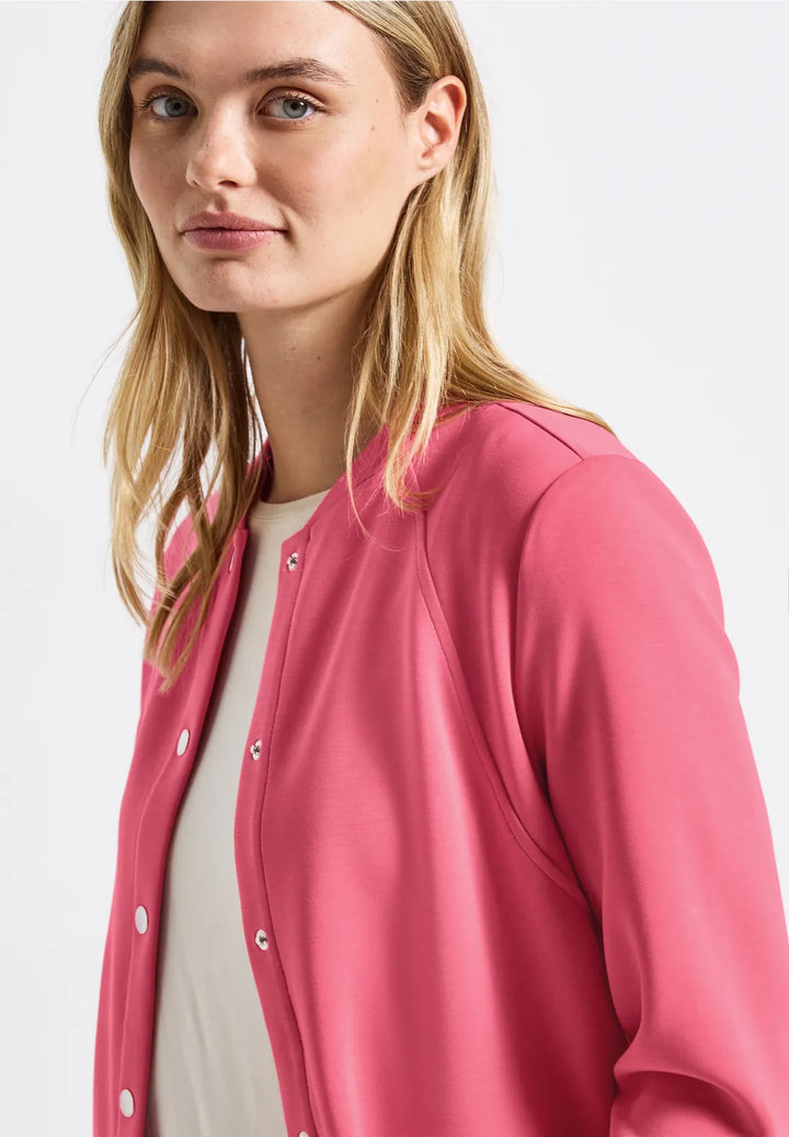 Street One Silk Look Jacket In Almond Coral