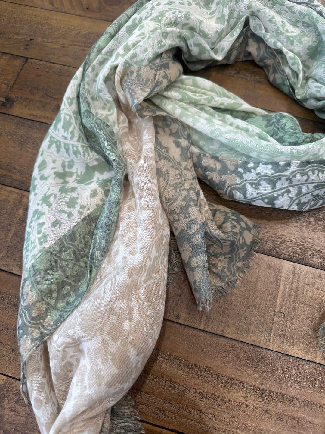 Soya Concept Denezia Scarf In Green Multi