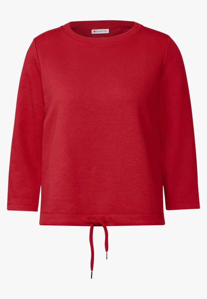 Street One crewneck sweatshirt In Glory Red