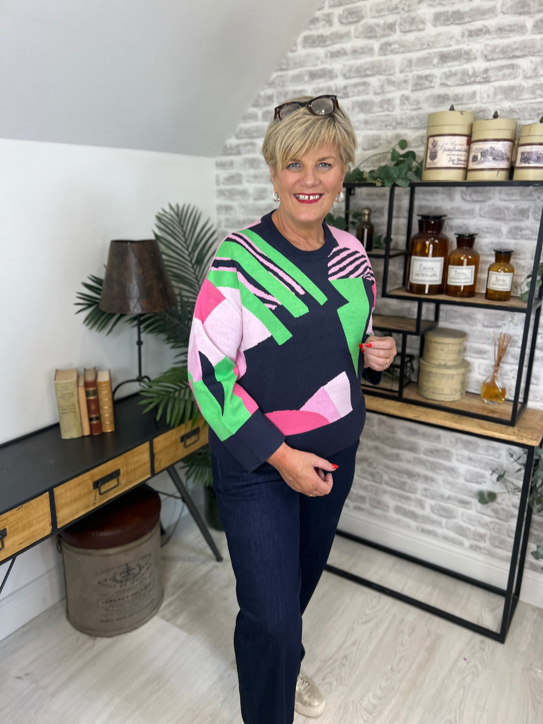 Nümph Nugraphi Pullover In Dark Sapphire