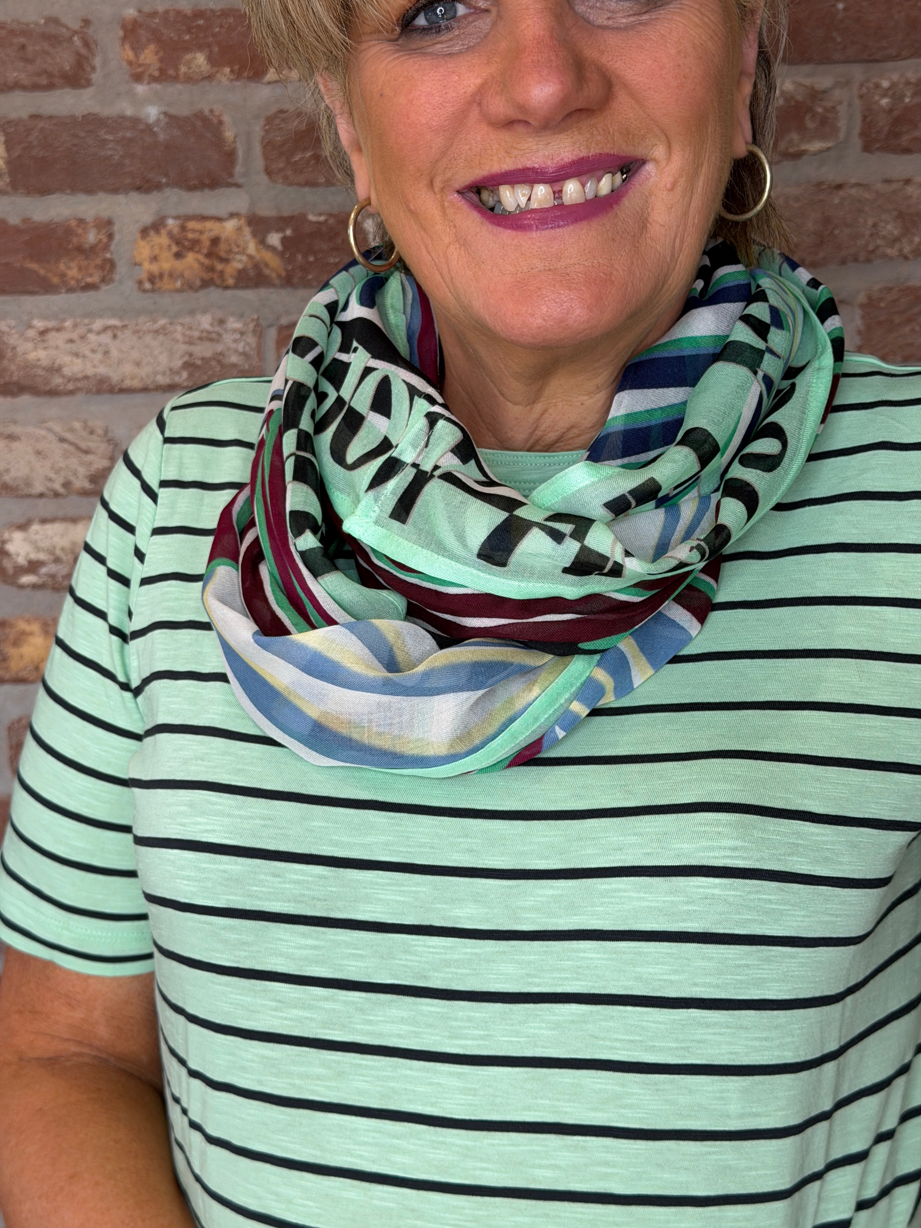 Cecil Striped T-shirt in Juicy Lime