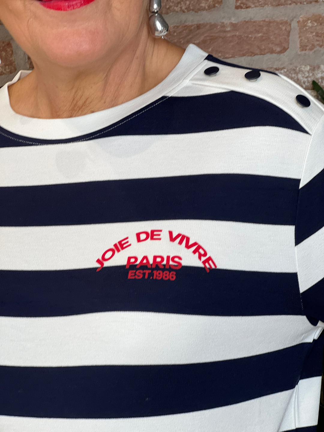 Monari Striped Sweatshirt In Marine