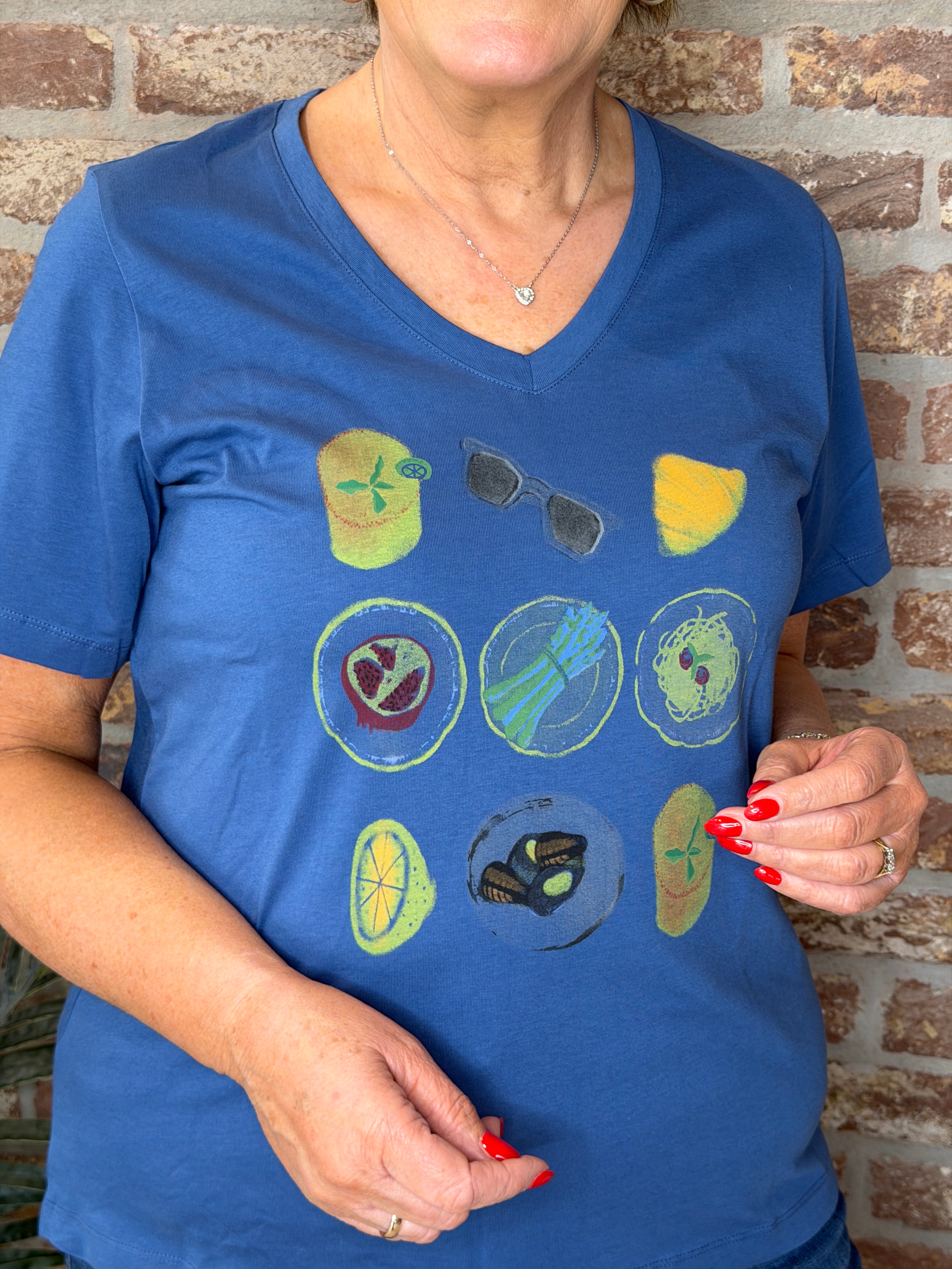 Culture Printed T-shirt In True Navy