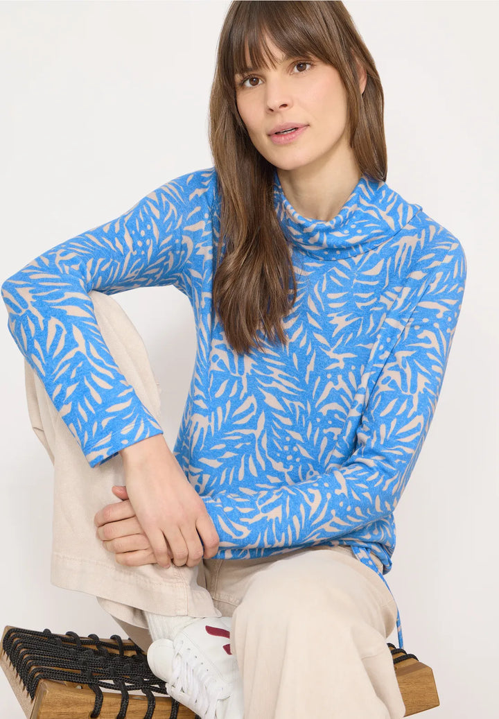Cecil Two Tone Sweatshirt In Fountain Blue