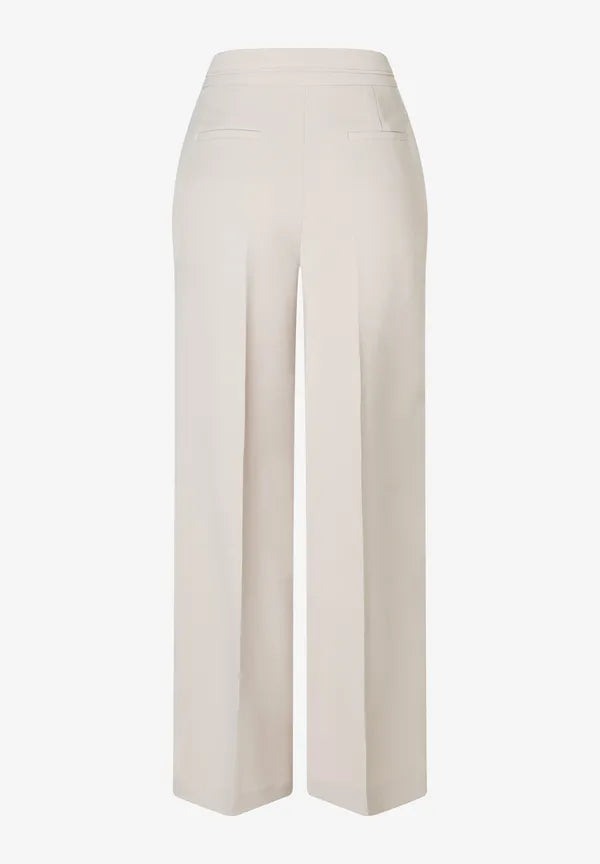 More & More Wide Leg Trousers In Powder Crème