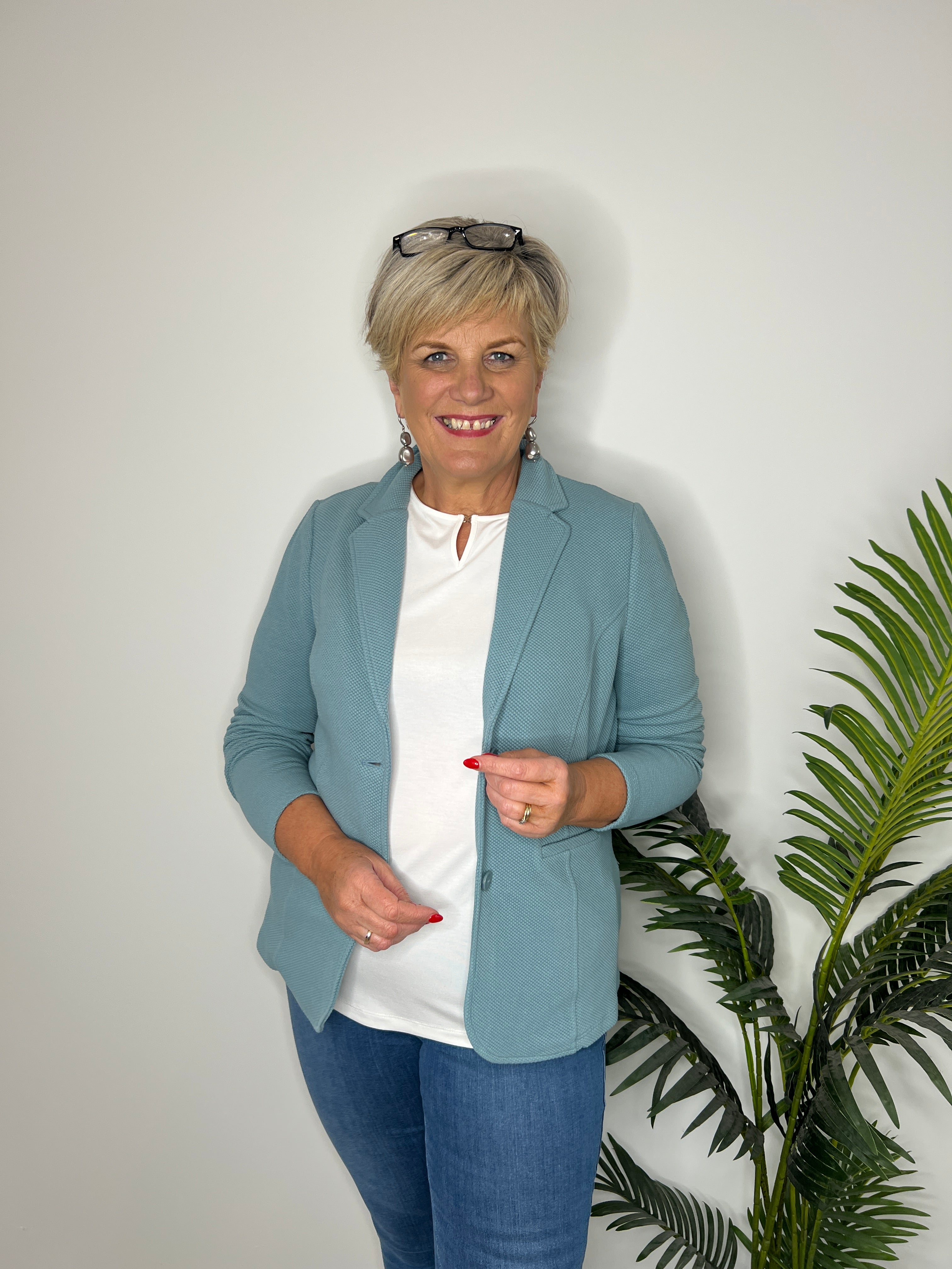 Street One Basic Blazer In Arona Blue