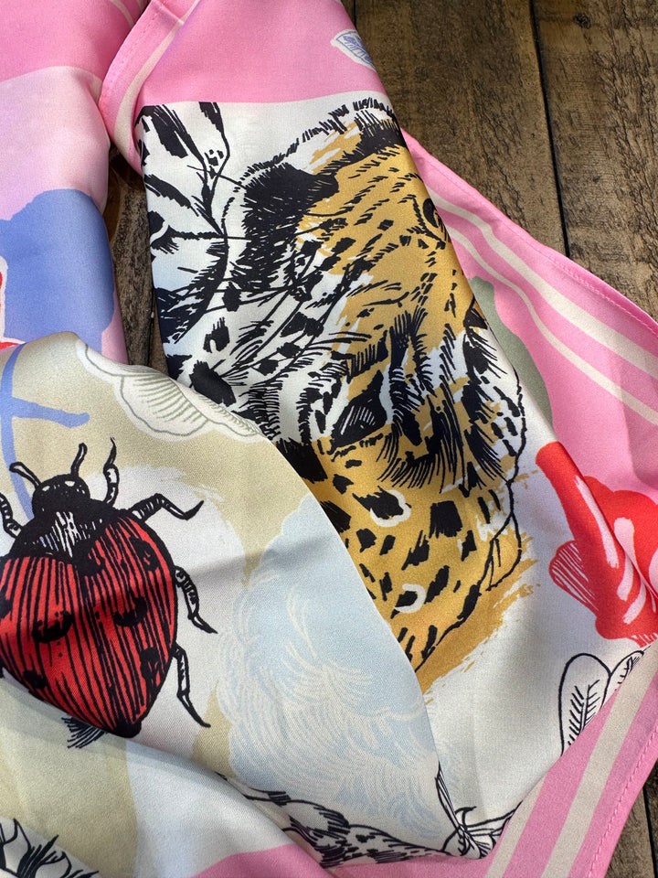 Culture Silky patterned neck scarf In multi