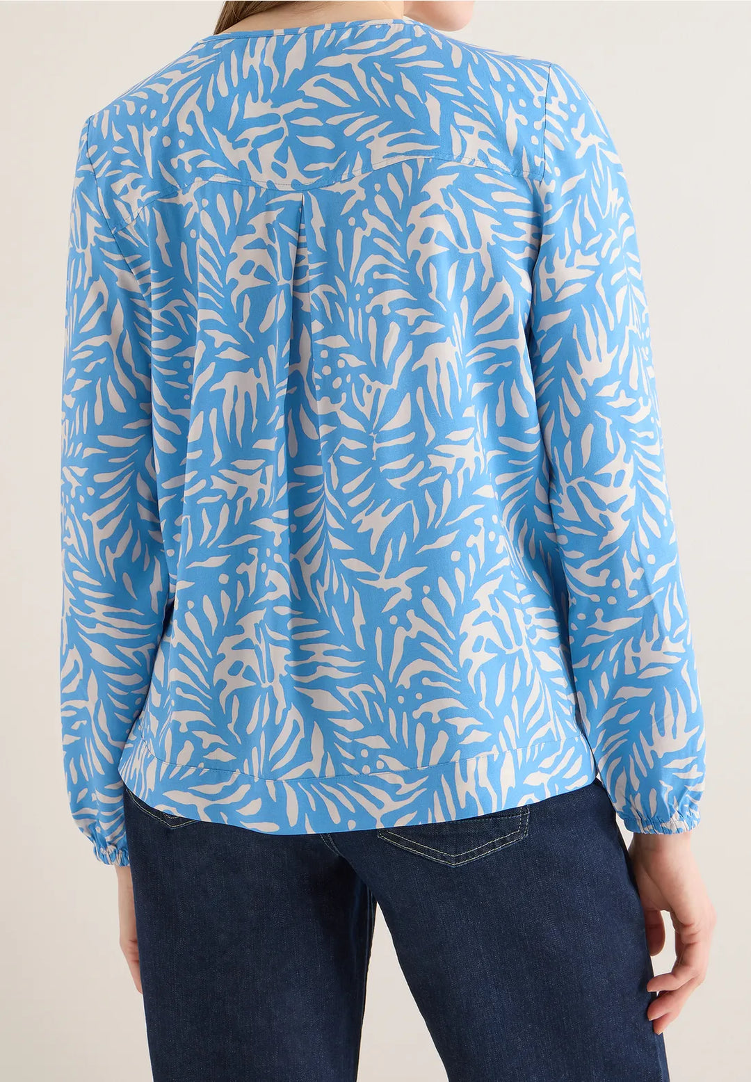 Cecil Two Tone Blouse In Fountain Blue