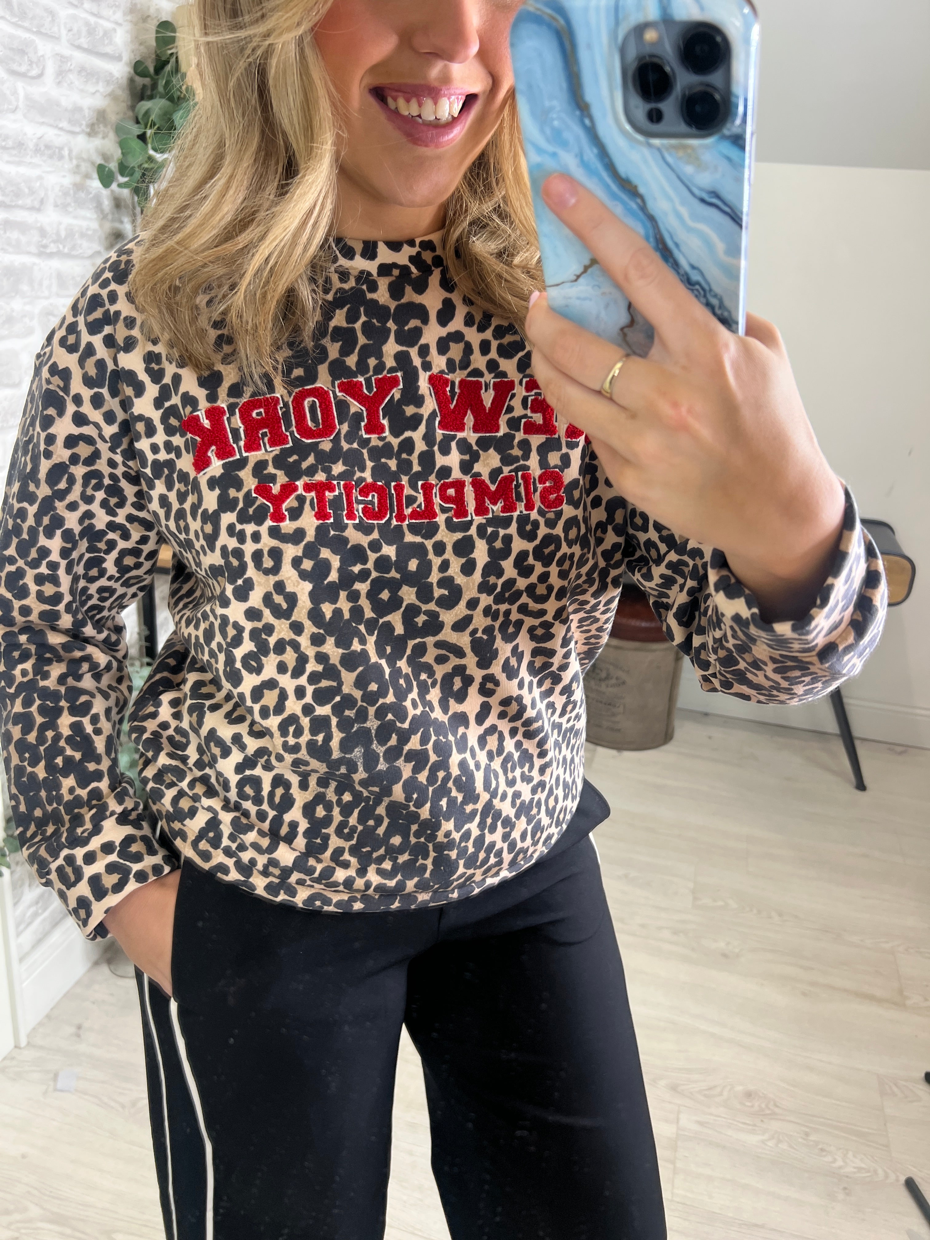 Culture cuchria Charlie sweatshirt In leopard