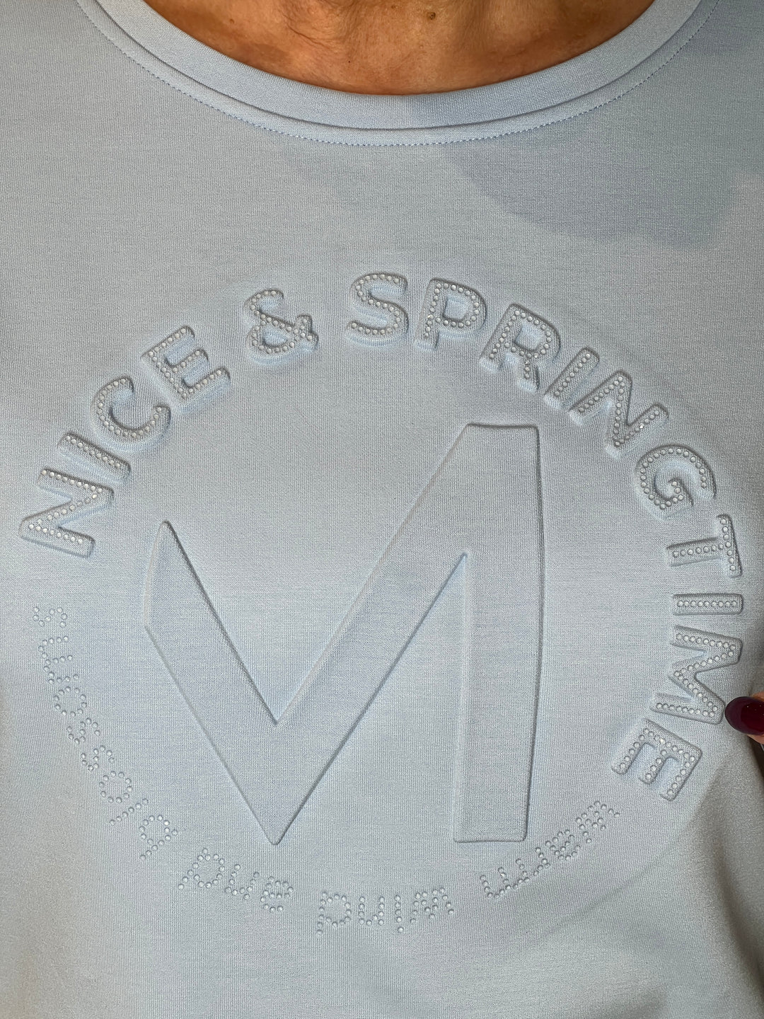 Monari embellished Sweatshirt In Light Sky