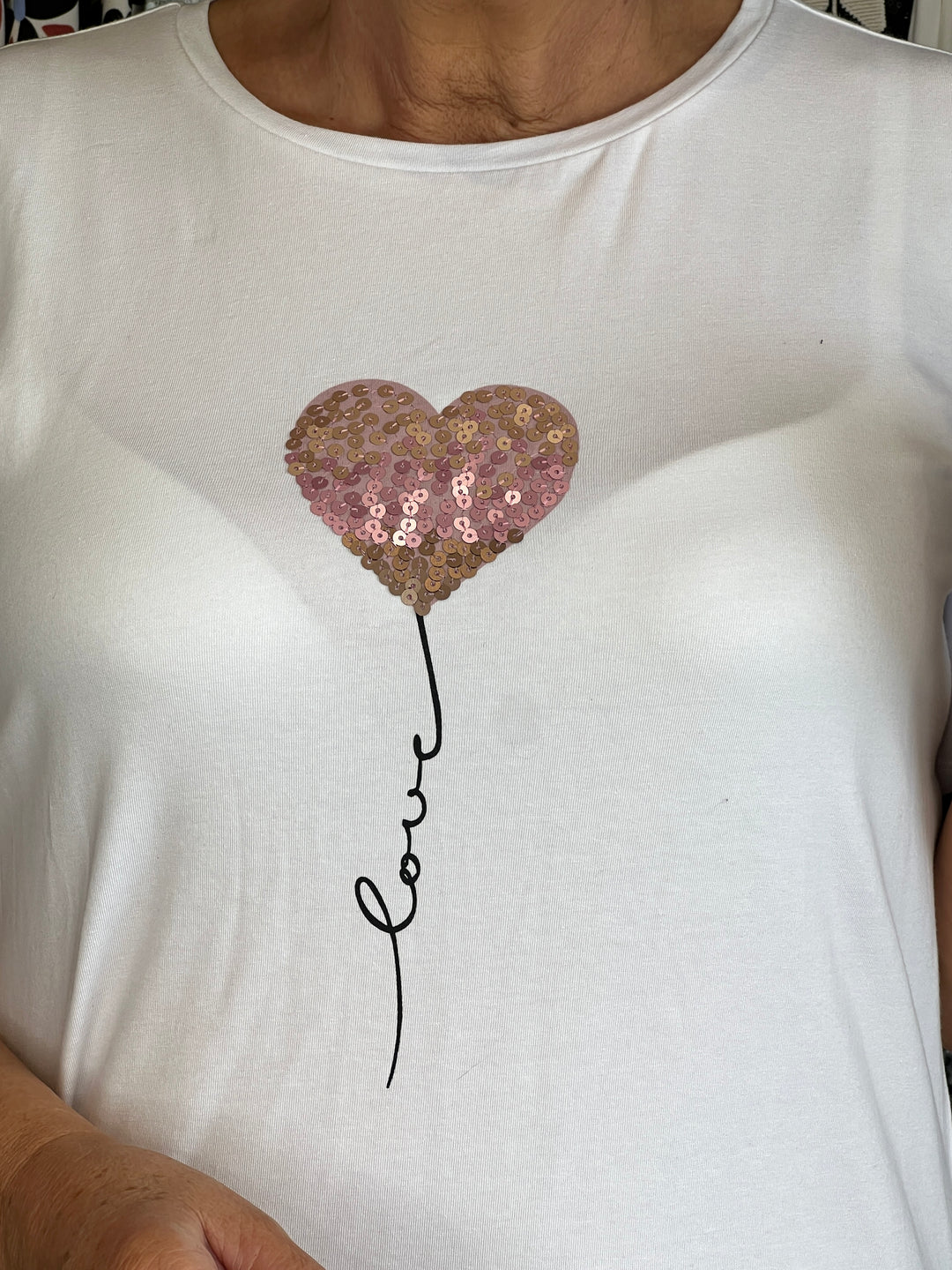 More & More Print T-shirt In White