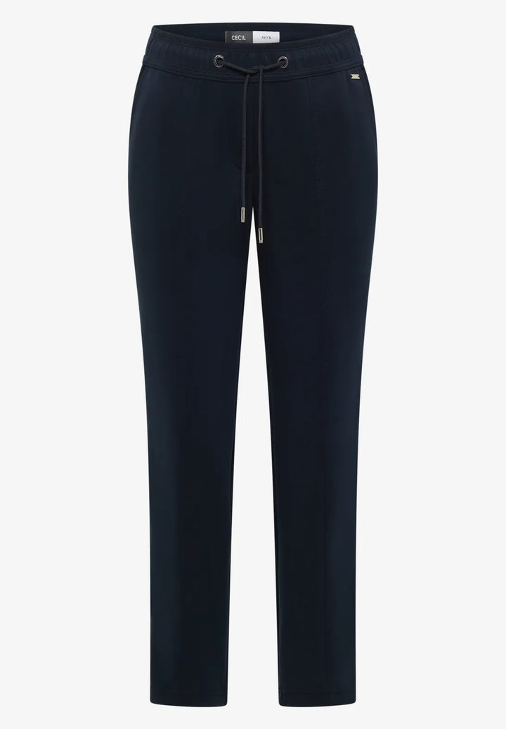Cecil Tracey Silk Trousers In Universal Blue