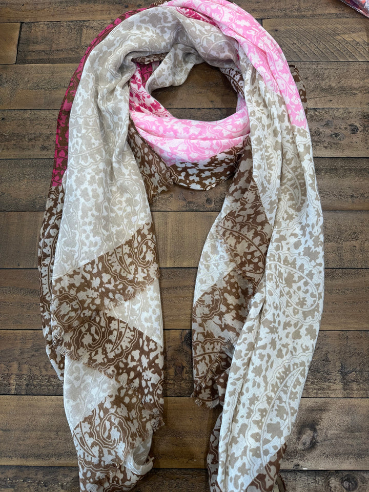 Soya Concept Denezia Scarf In Pink Multi