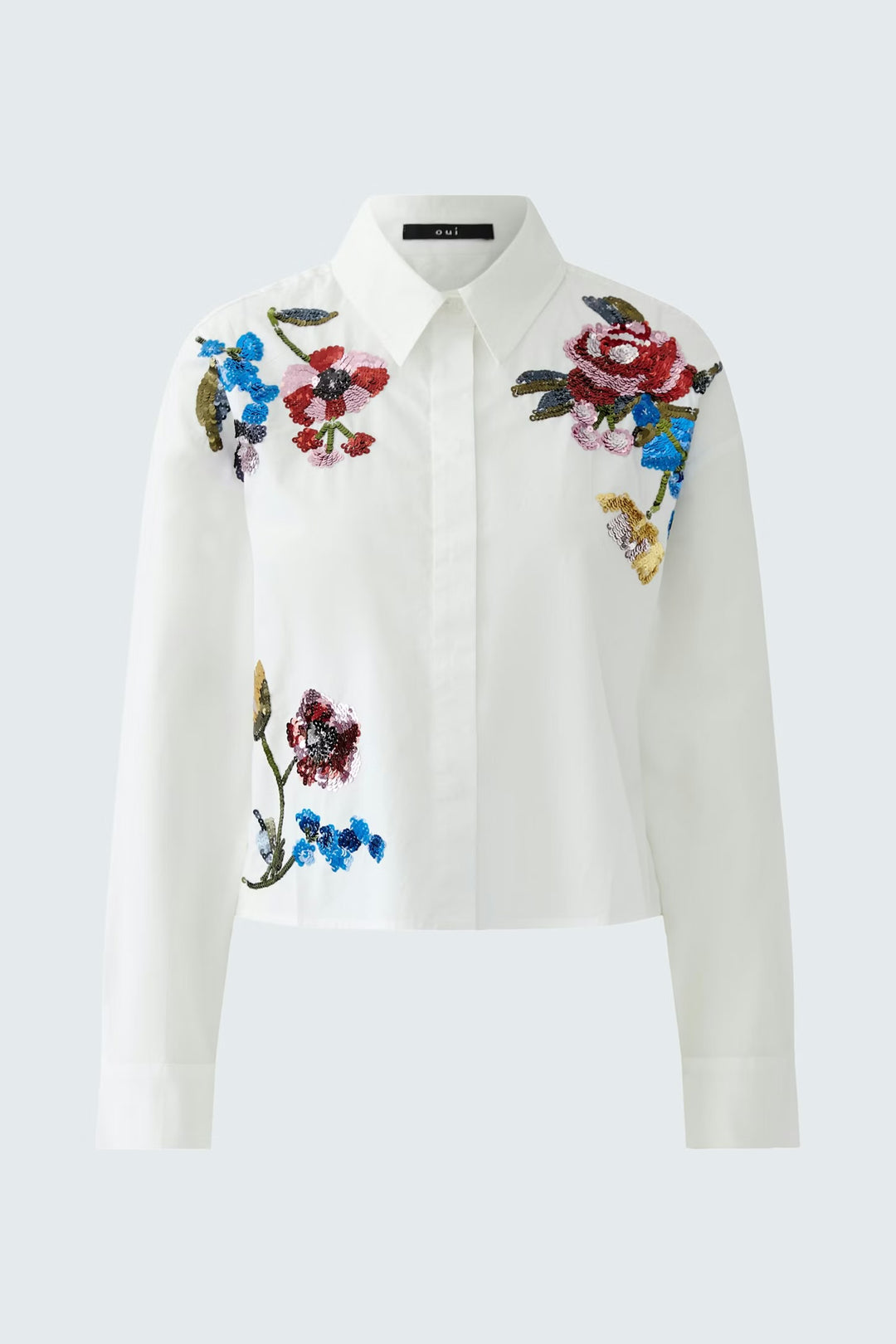 Oui embroidery shirt In optic white