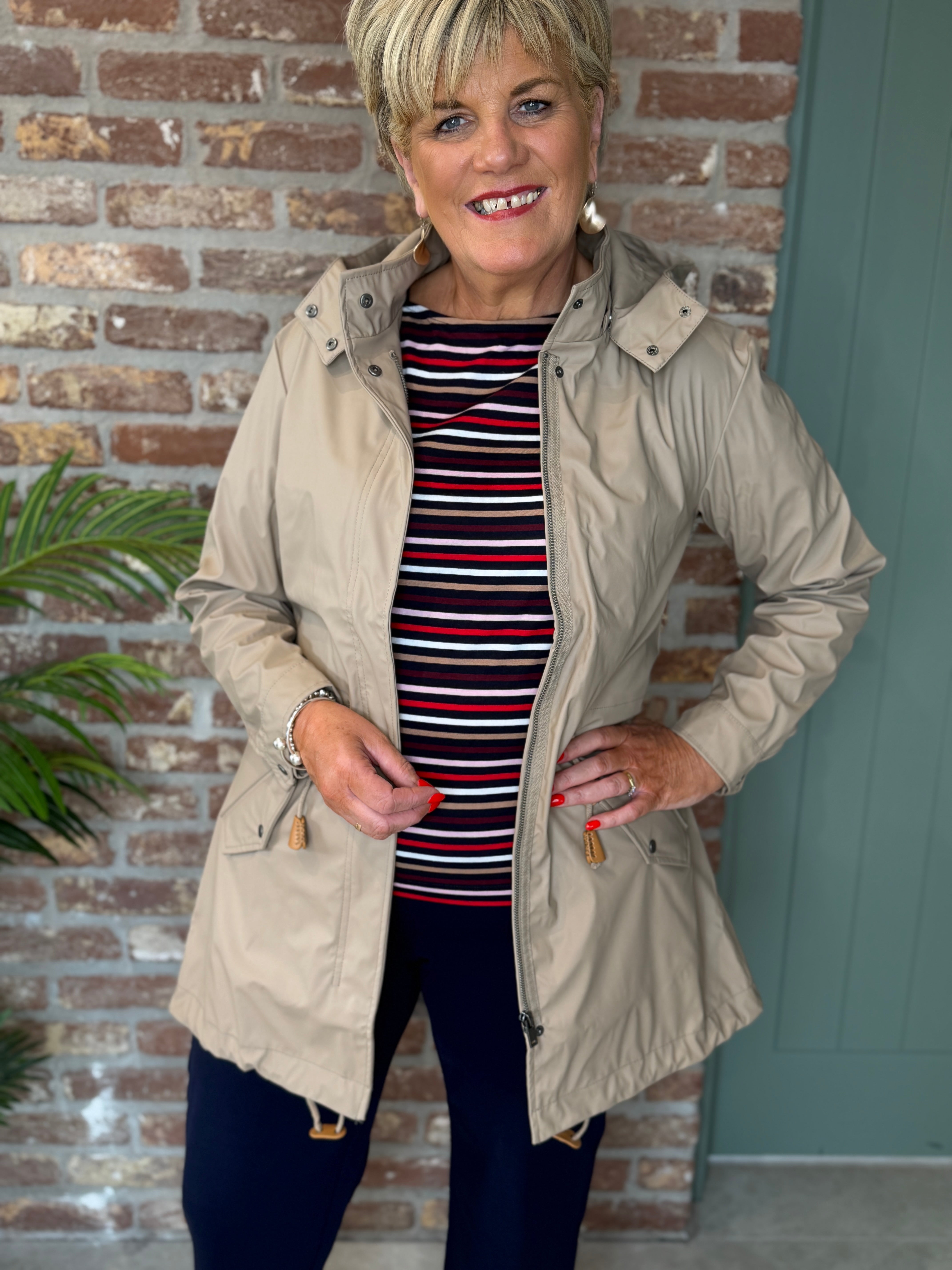Alexa raincoat in camel