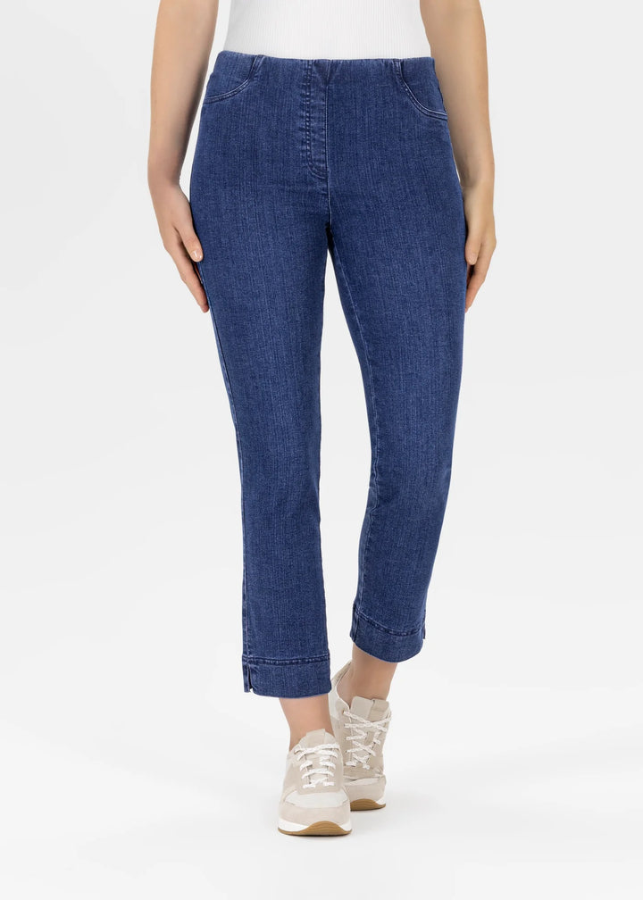 Stehmann Igor Pull on 6/8 Jeans In Fjord Navy