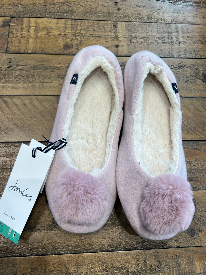 Joules Pink Pombury Ballet Slippers