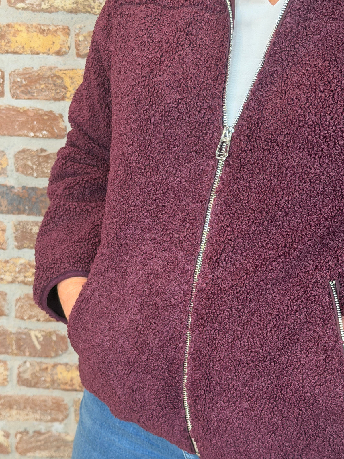 Teddy jacket in Rustic Rouge