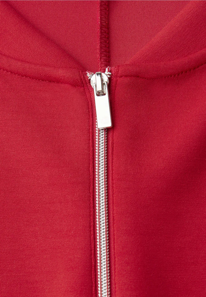Street One Silk Look Jumper In Racing Red