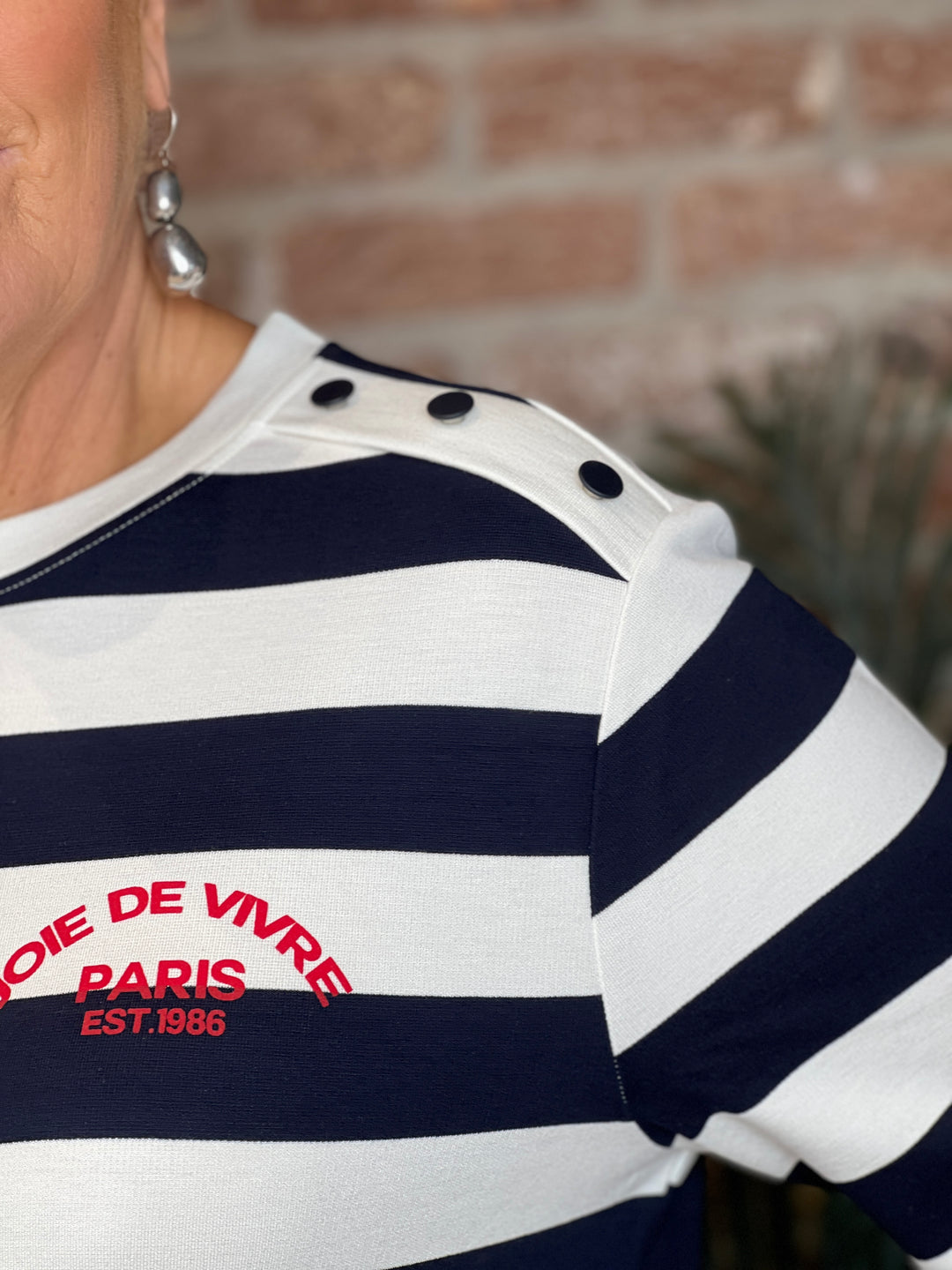 Monari Striped Sweatshirt In Marine