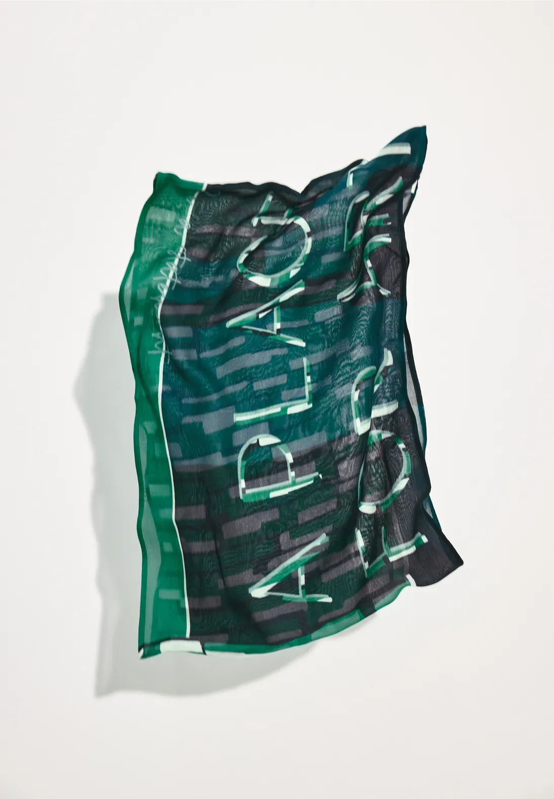 Cecil Printed Loop Snood In Malachite Green