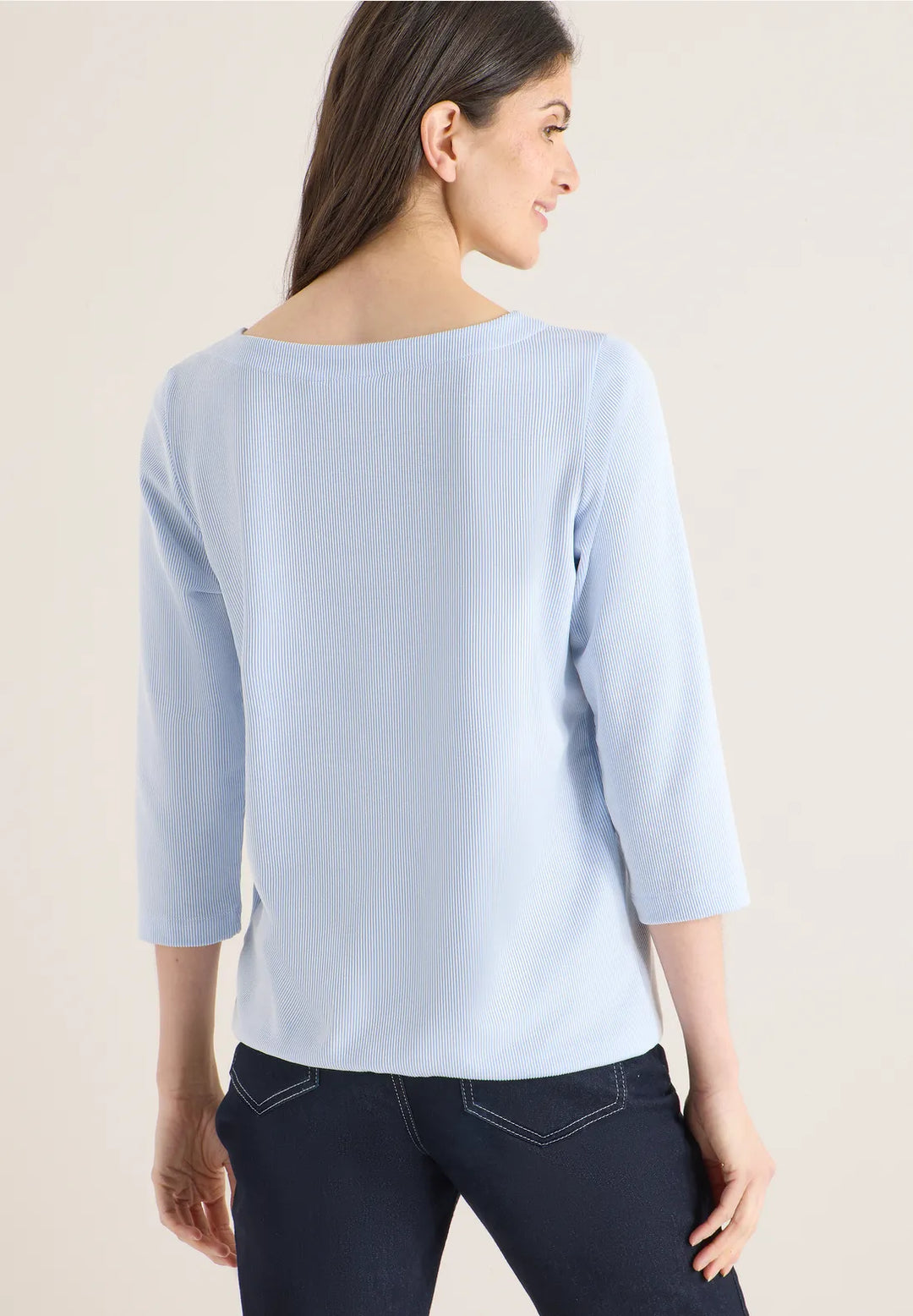 Cecil Striped Top In Cloud Blue