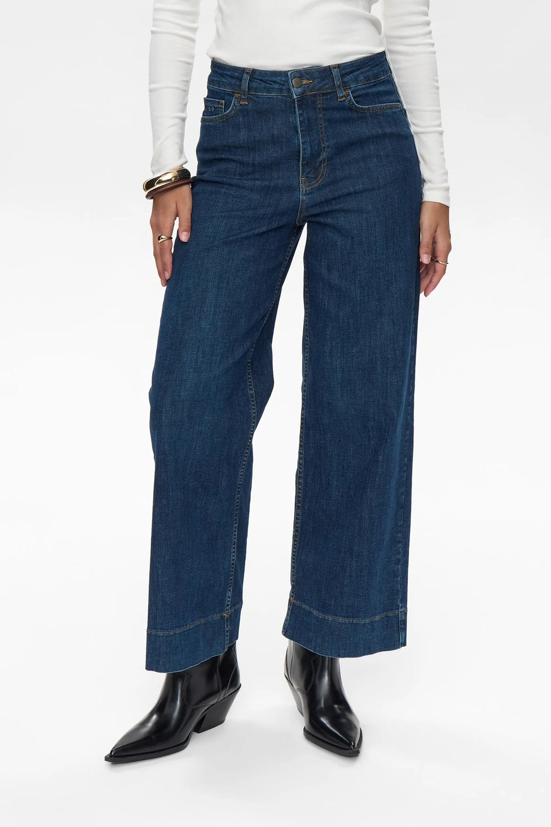 Nümph Nuparis Cropped jeans In Dark Blue Denim