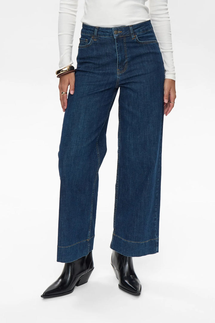 Nümph Nuparis Cropped jeans In Dark Blue Denim