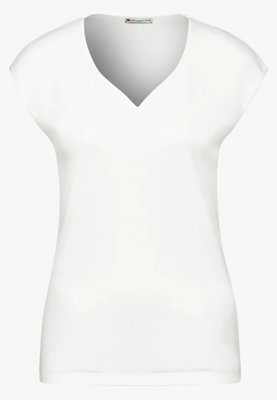 Street One Heart Neckline T-shirt In Off White