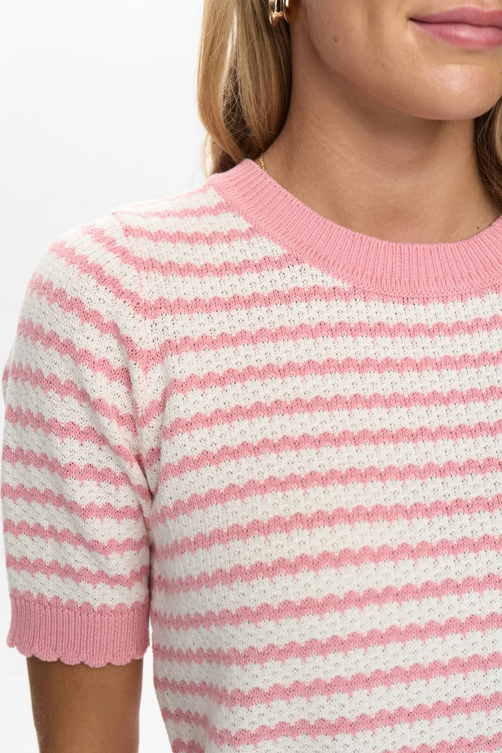 Nümph striped pullover In Peony
