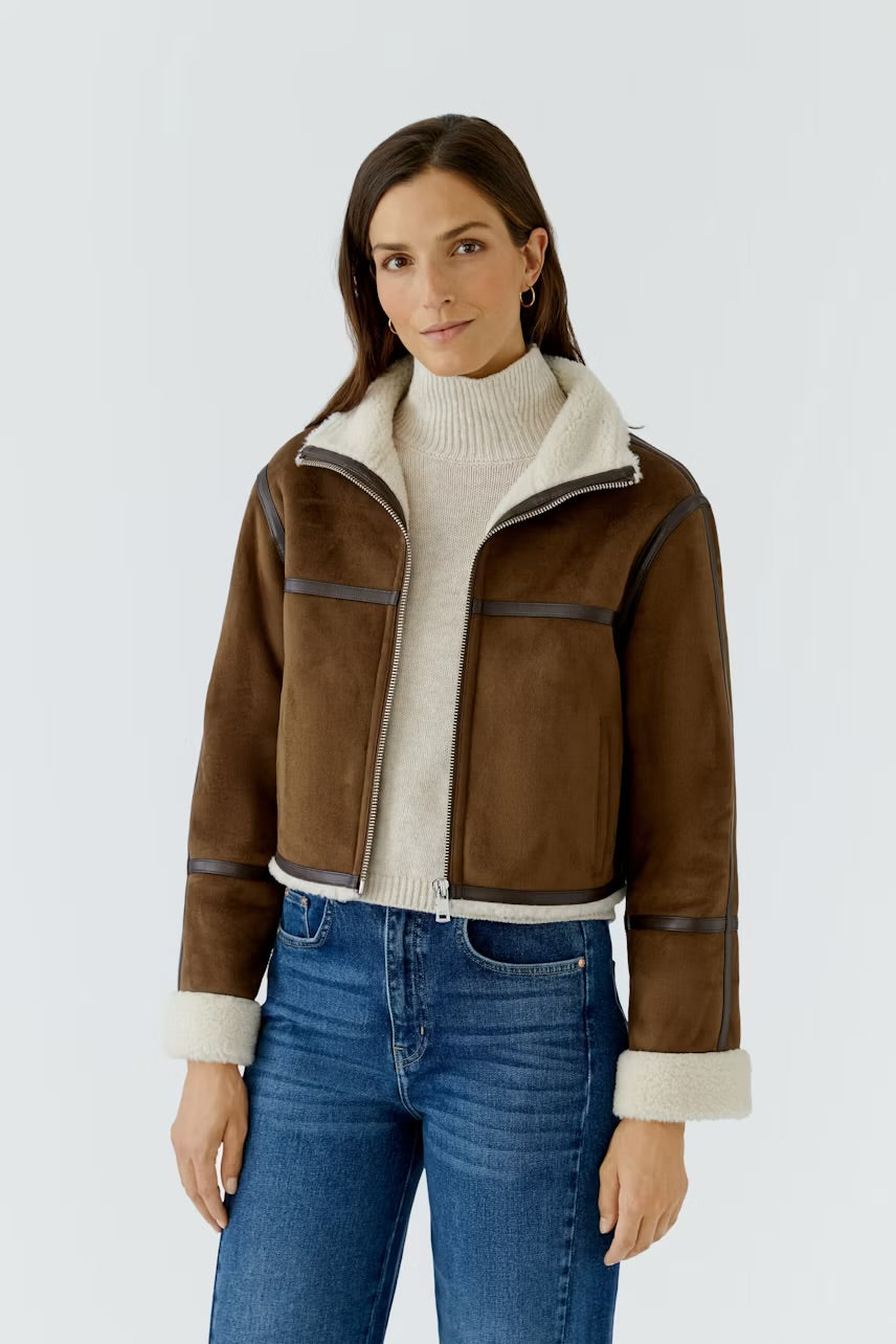 Aviator jacket in brown