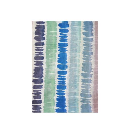 Amelia Stripe Print Scarf In Blue
