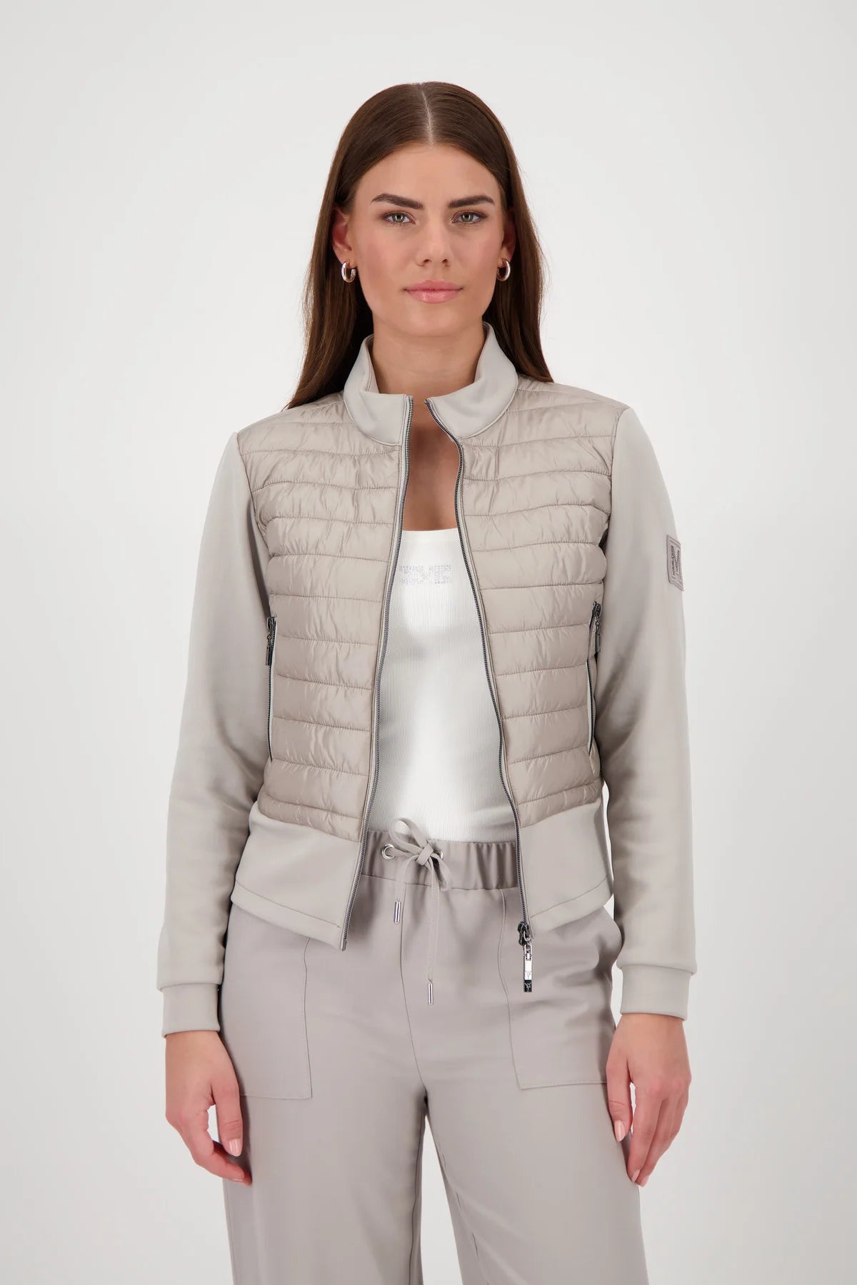 Monari Quilt Jacket In Greige