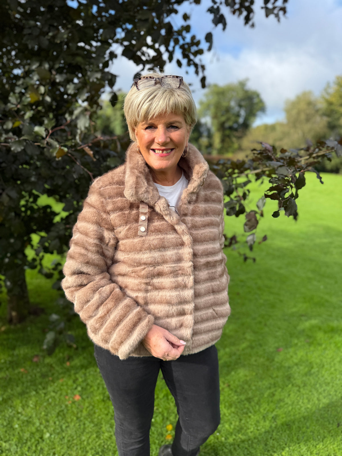 Nümph Nuvita fur jacket in silver mink