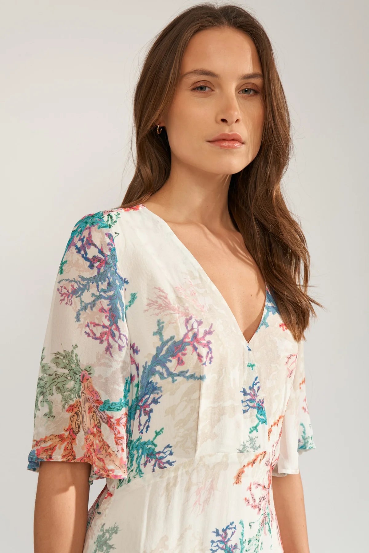 Nümph Nucoral Long Dress In Cloud Dancer