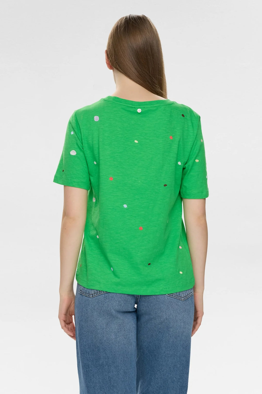 Nümph Organic Cotton spot t-shirt in green