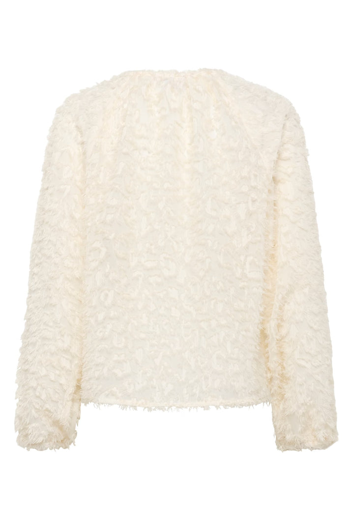 Saint Tropez Raised patterned blouse in Cream