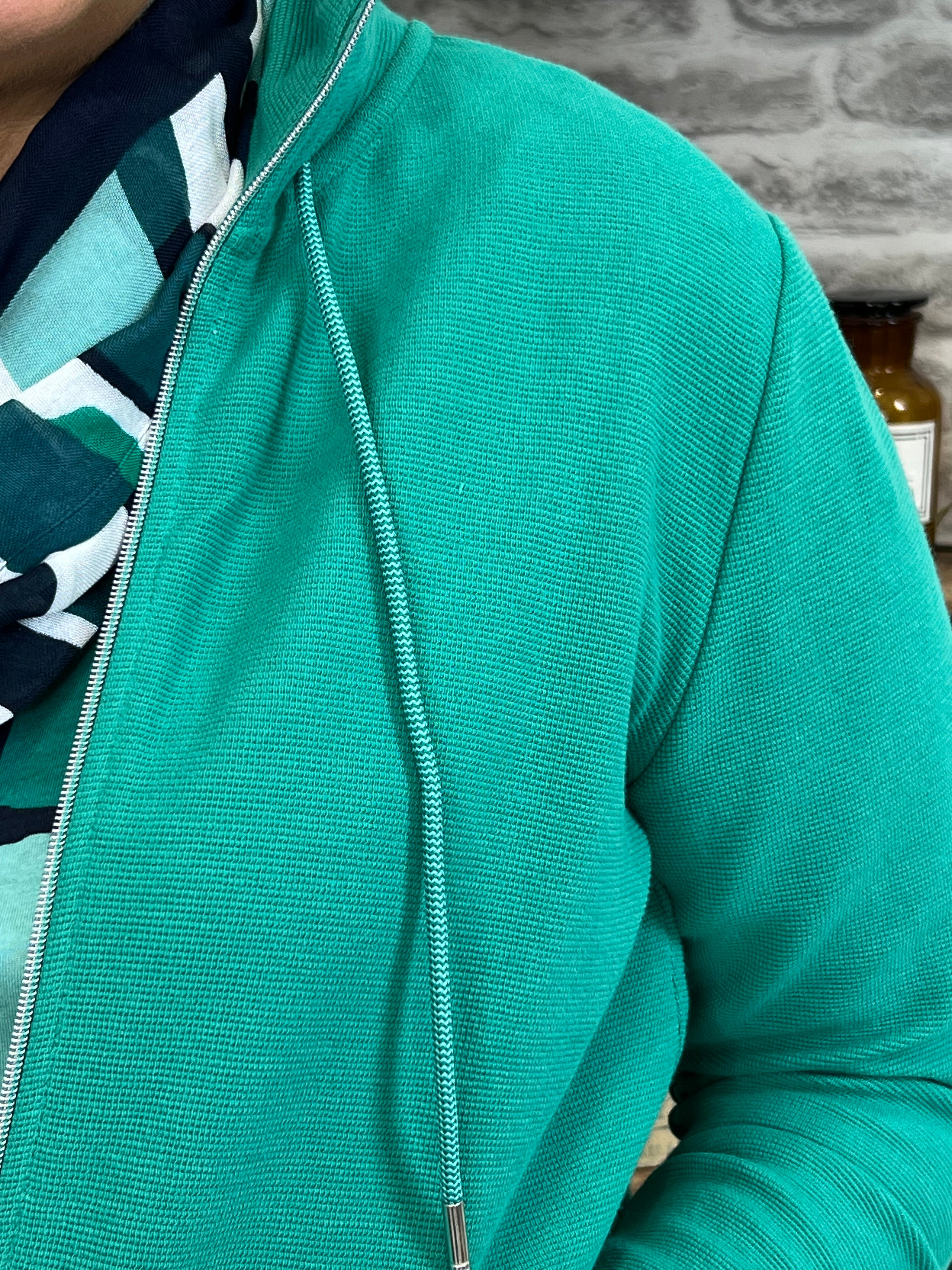 Cecil Ribbed Jacket In Malachite Green