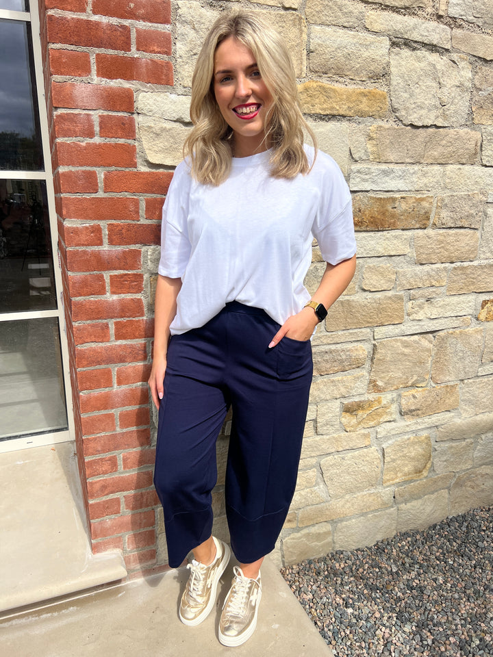 Peruzzi Slouch Trousers In Navy