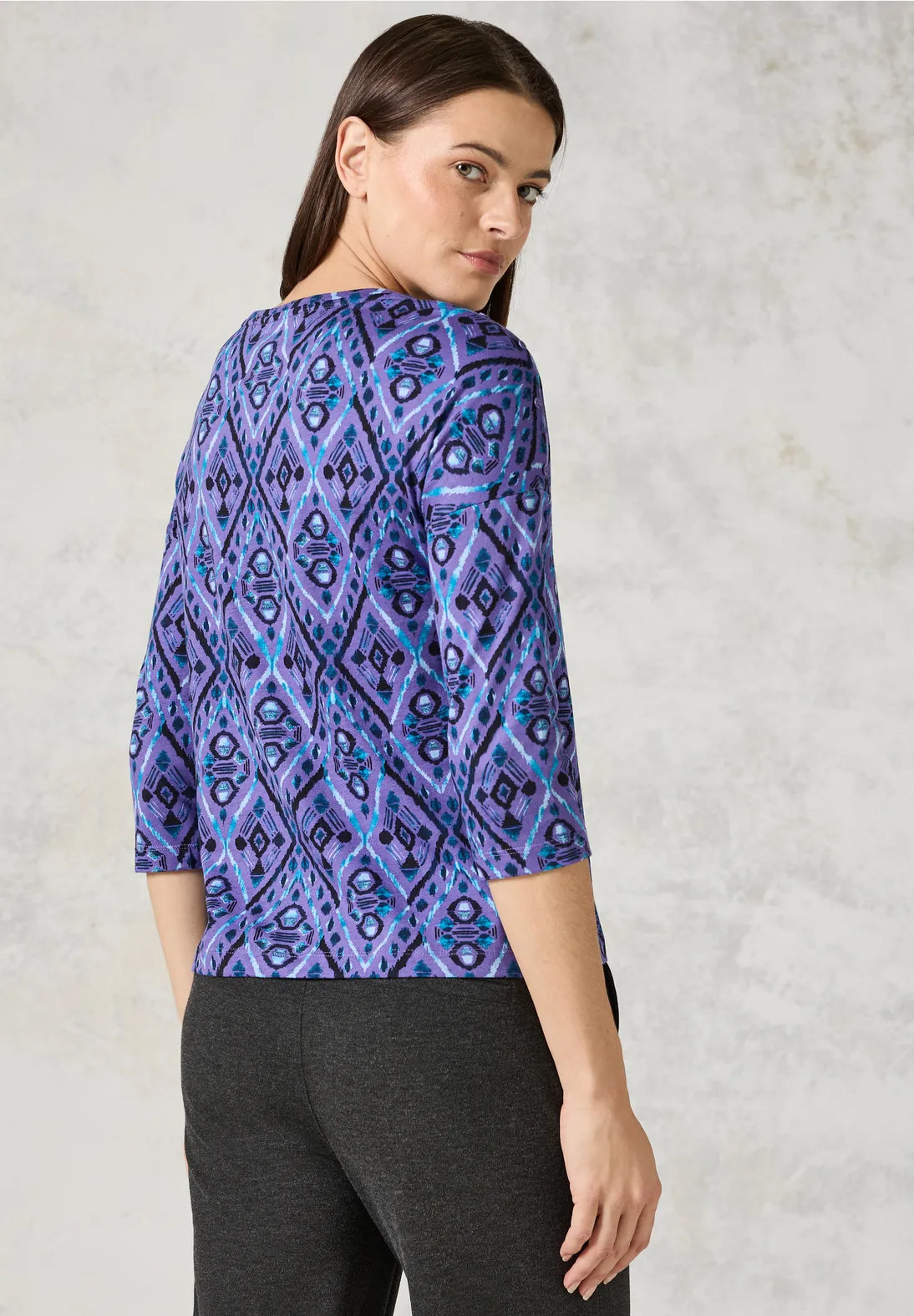 Cecil Rhombus Top In Wild Lilac