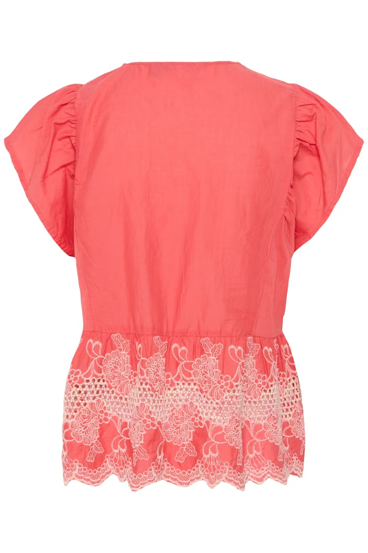 Culture Blouse with Lace In Sugar Coral